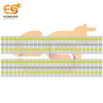 SST-S41 Tin Ring Heat Shrinkable Terminal Nylon Tube Yellow Colour 50pcs